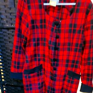 Vintage Lumberjack Pattern Express Dress